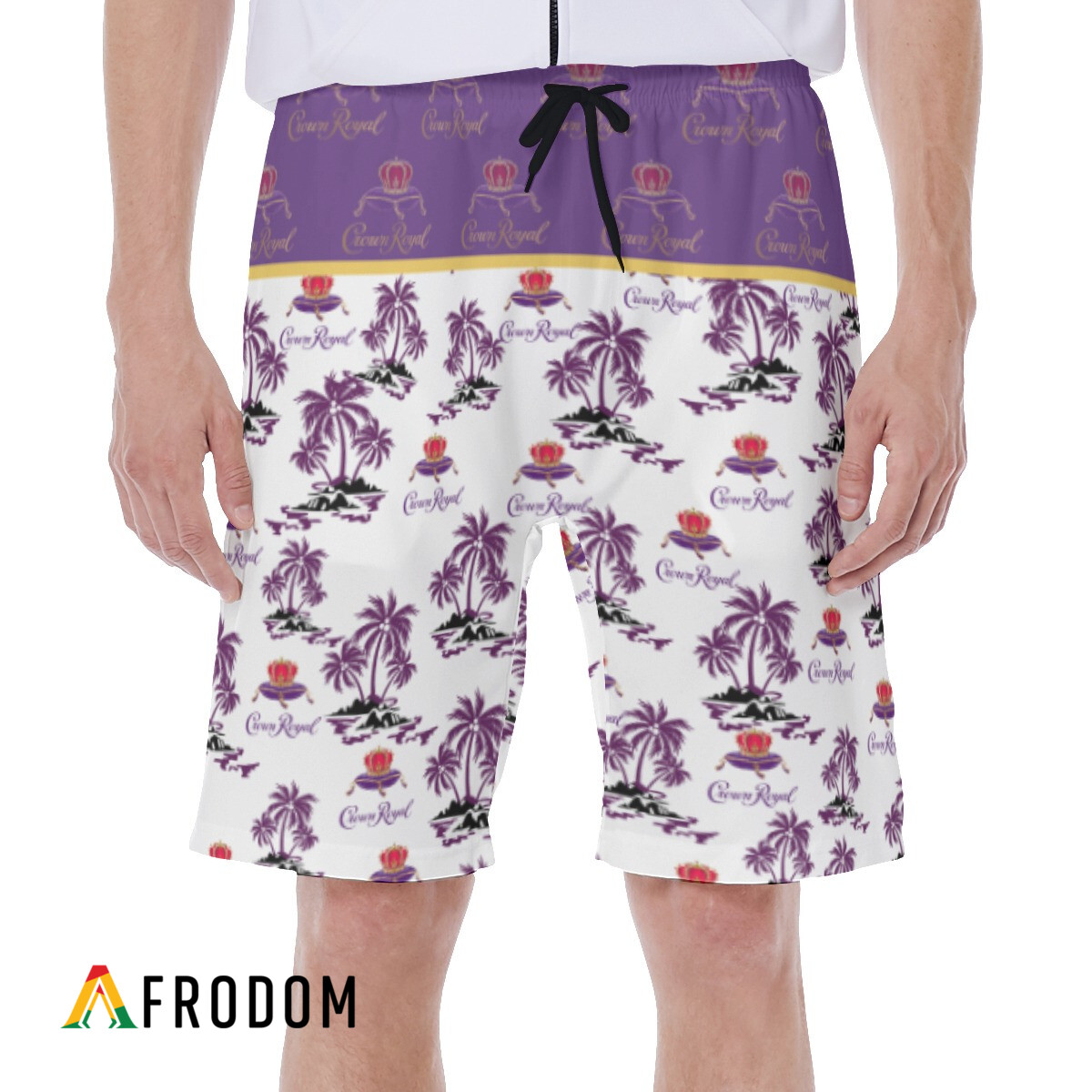 Palm Leaves Crown Royal Hawaii Shorts HU
