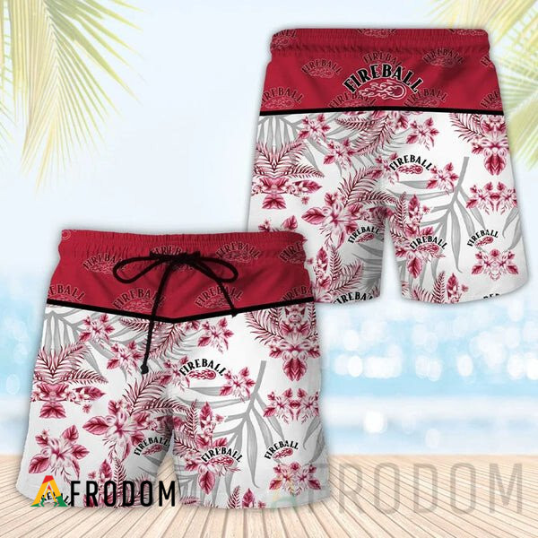 Palm Leaves Fireball Hawaii Shorts HU