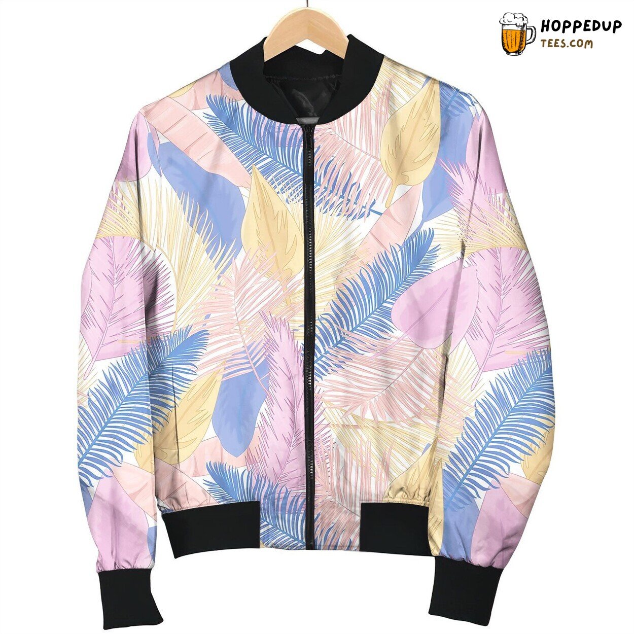 Palm Leaves Seamless Pattern Bomber Jacket