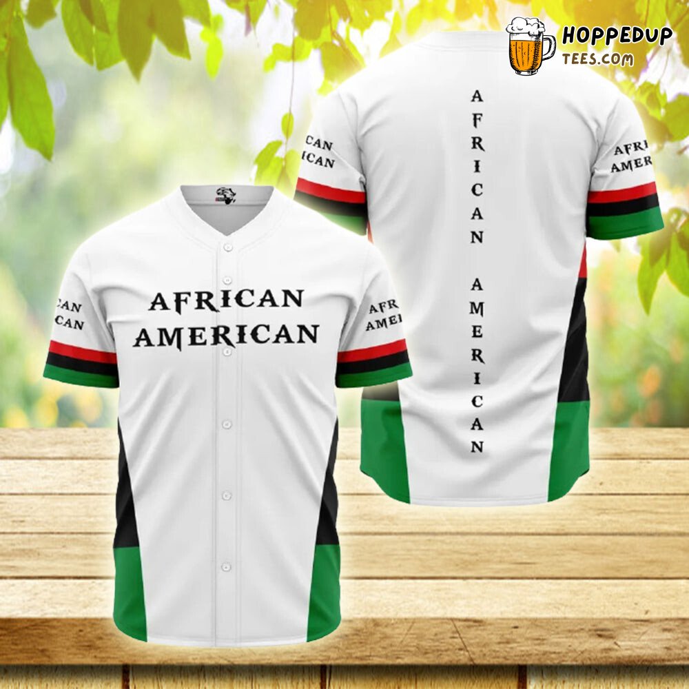 Pan African American Baseball Tee Jersey Shirts 3D