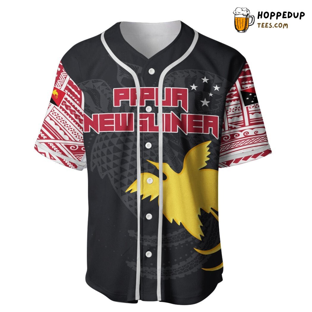 Papua New Guinea Bird Of Paradise Tattoo Pattern Baseball Tee Jersey Shirts 3D Printed