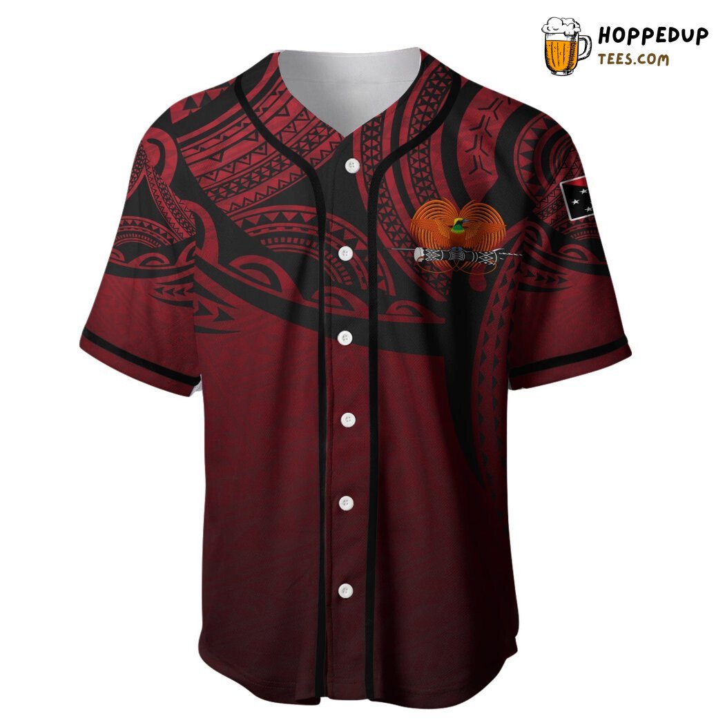 Papua New Guinea Tribal Pride 3D Effect Baseball Tee Jersey Shirt Cool