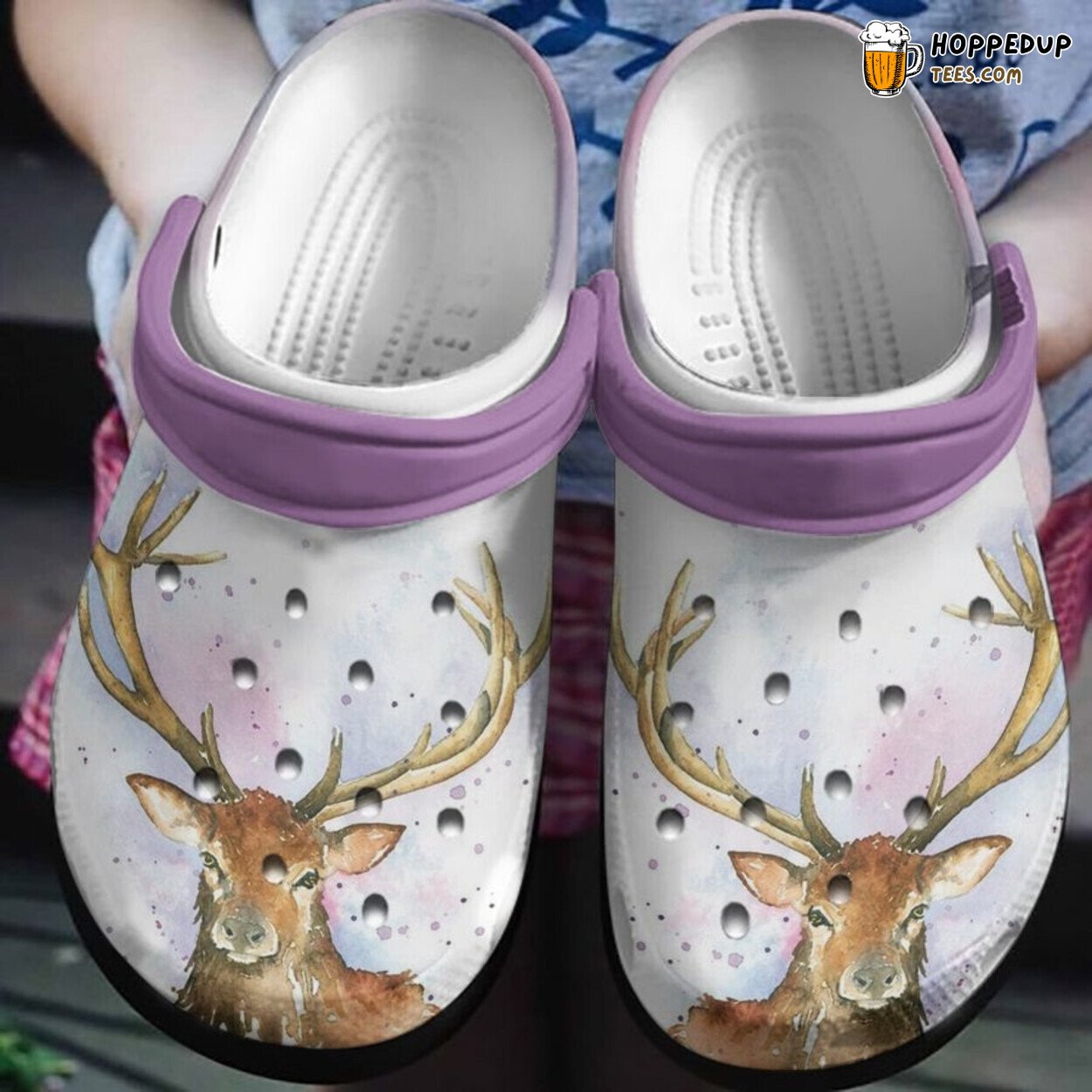 Paradise Deer Birthday Thanksgiving Women Girl Gift Clog Shoes