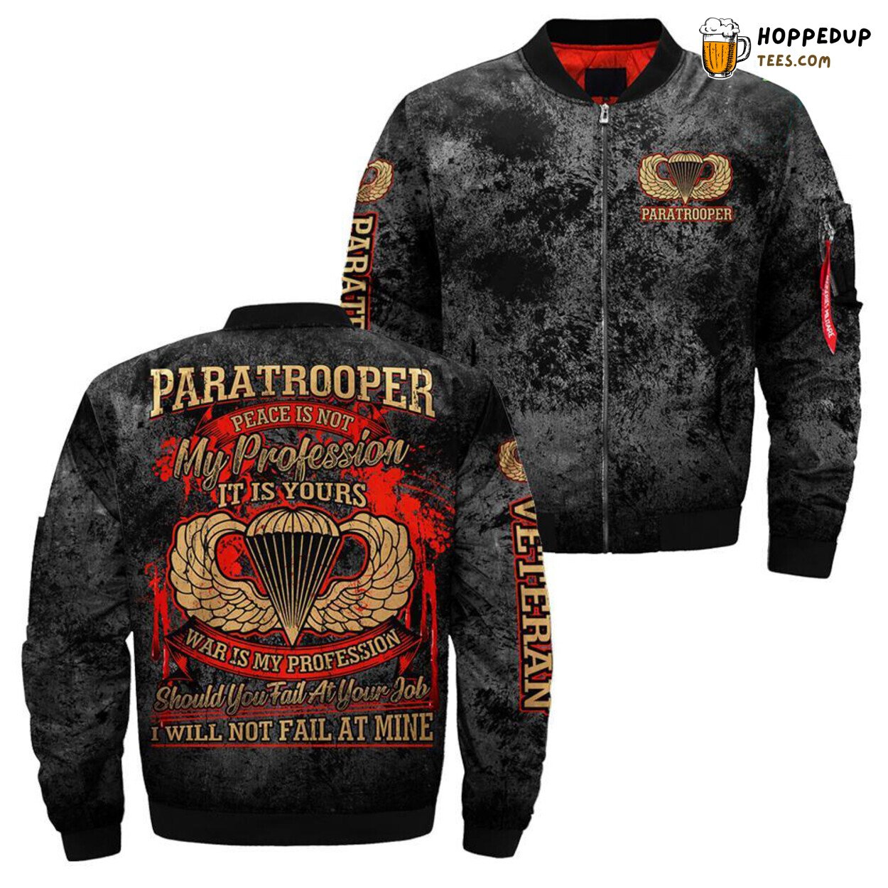 Paratrooper Peace Not Profession War Is True Duty Bomber Jacket
