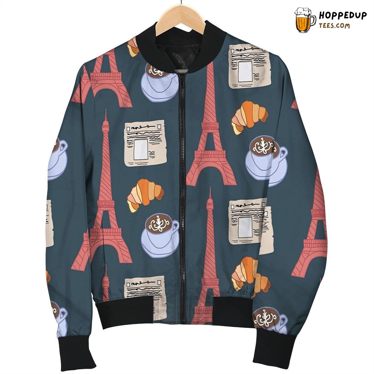 Paris Pattern By Courtney Graben Bomber Jacket
