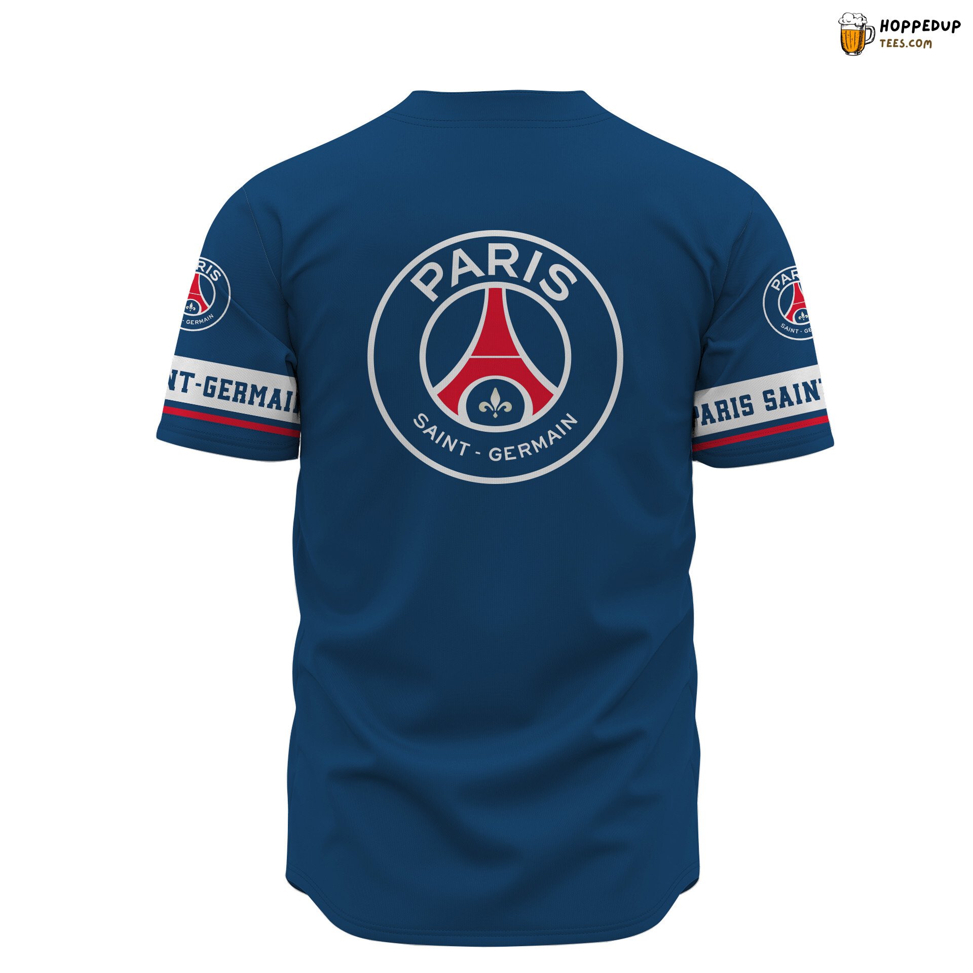 Paris SaintGermain FC Custom Name Blue Baseball Jersey Unisex Shirt
