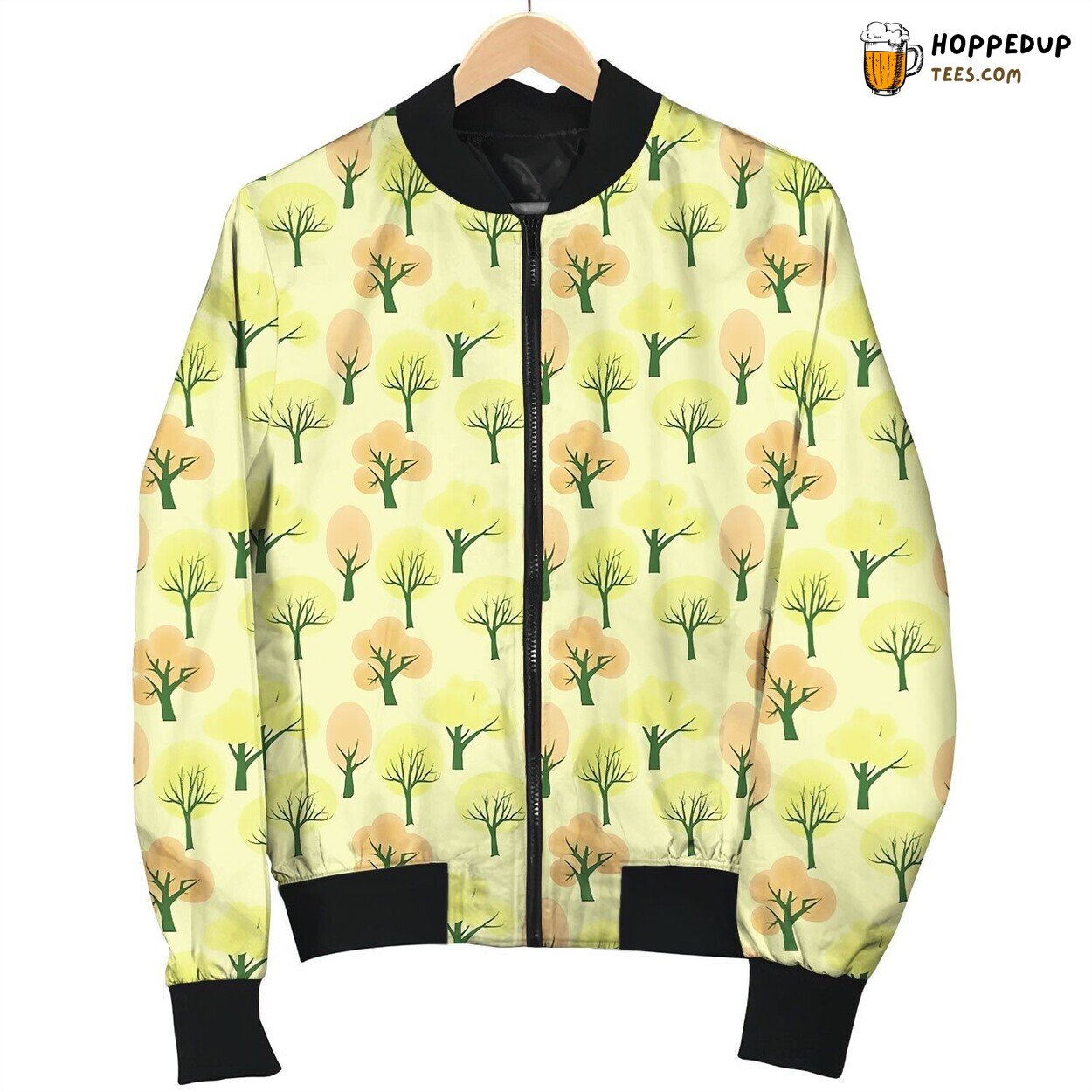 Park Tree Pattern Bomber Jacket