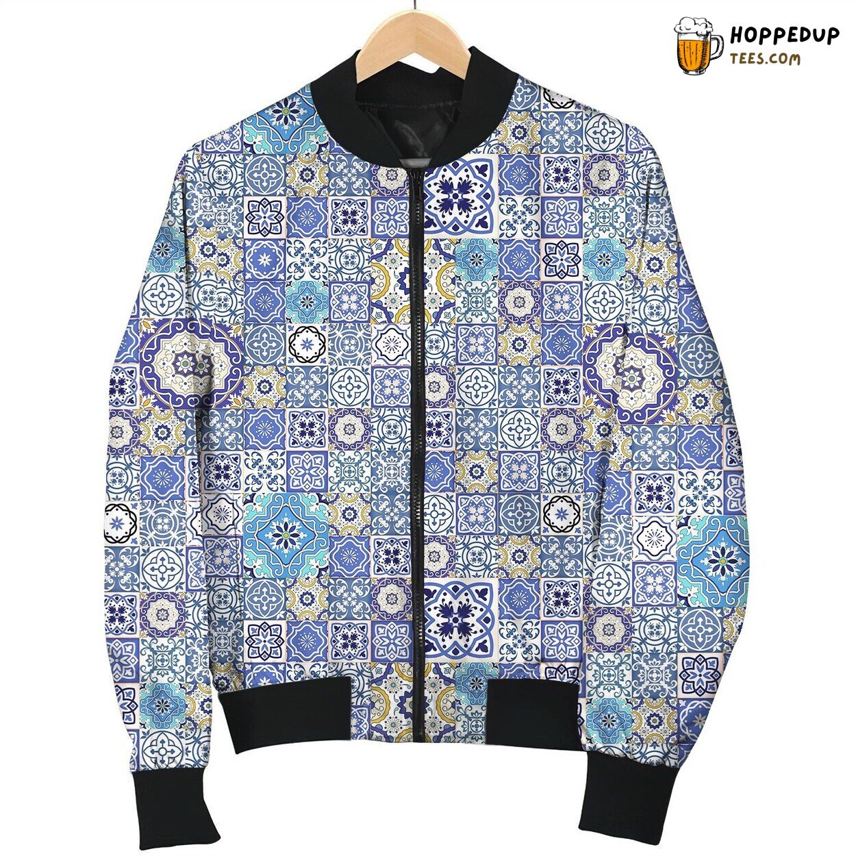 Patchwork Moroccan Bomber Jacket