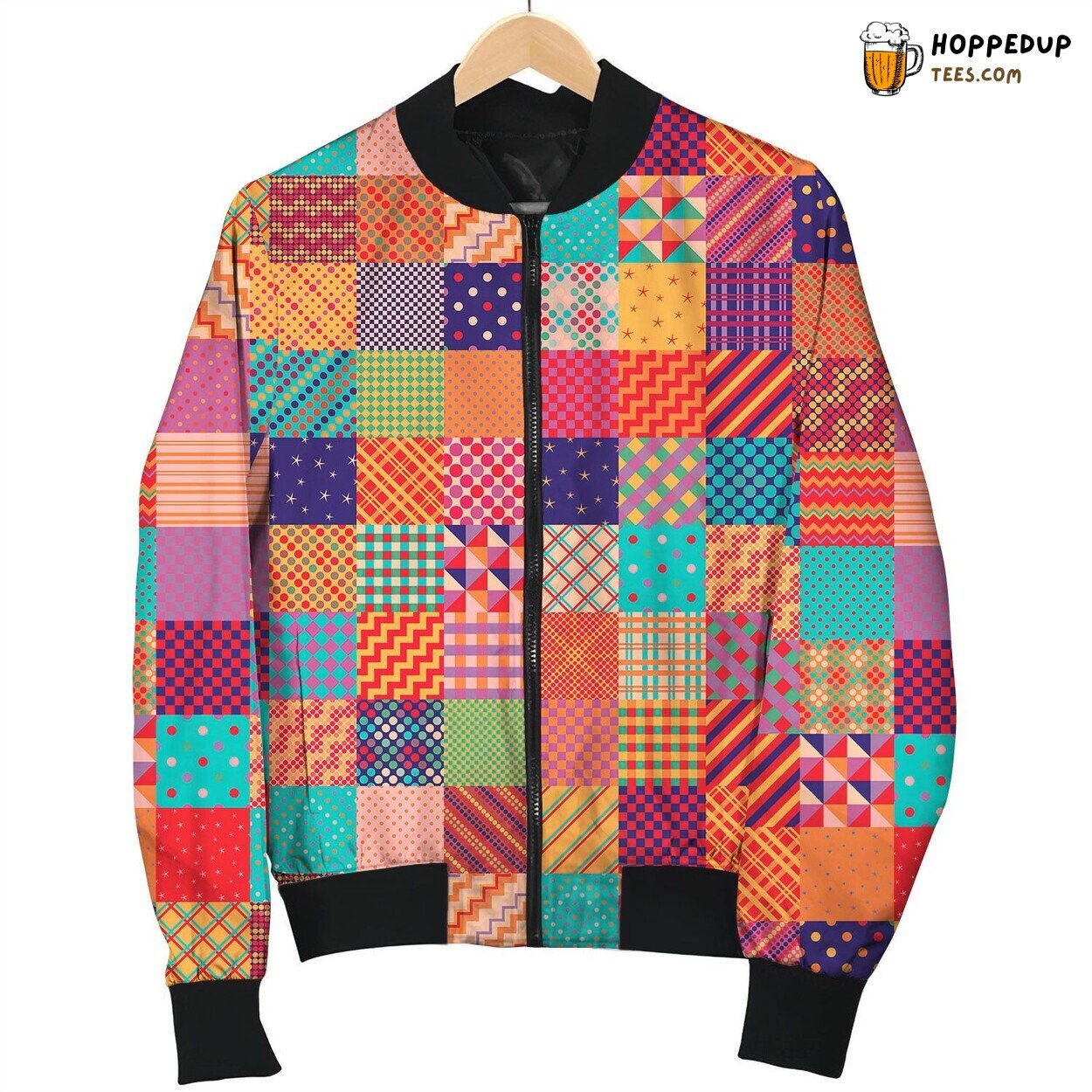 Patchwork Quilt Patterns Bomber Jacket