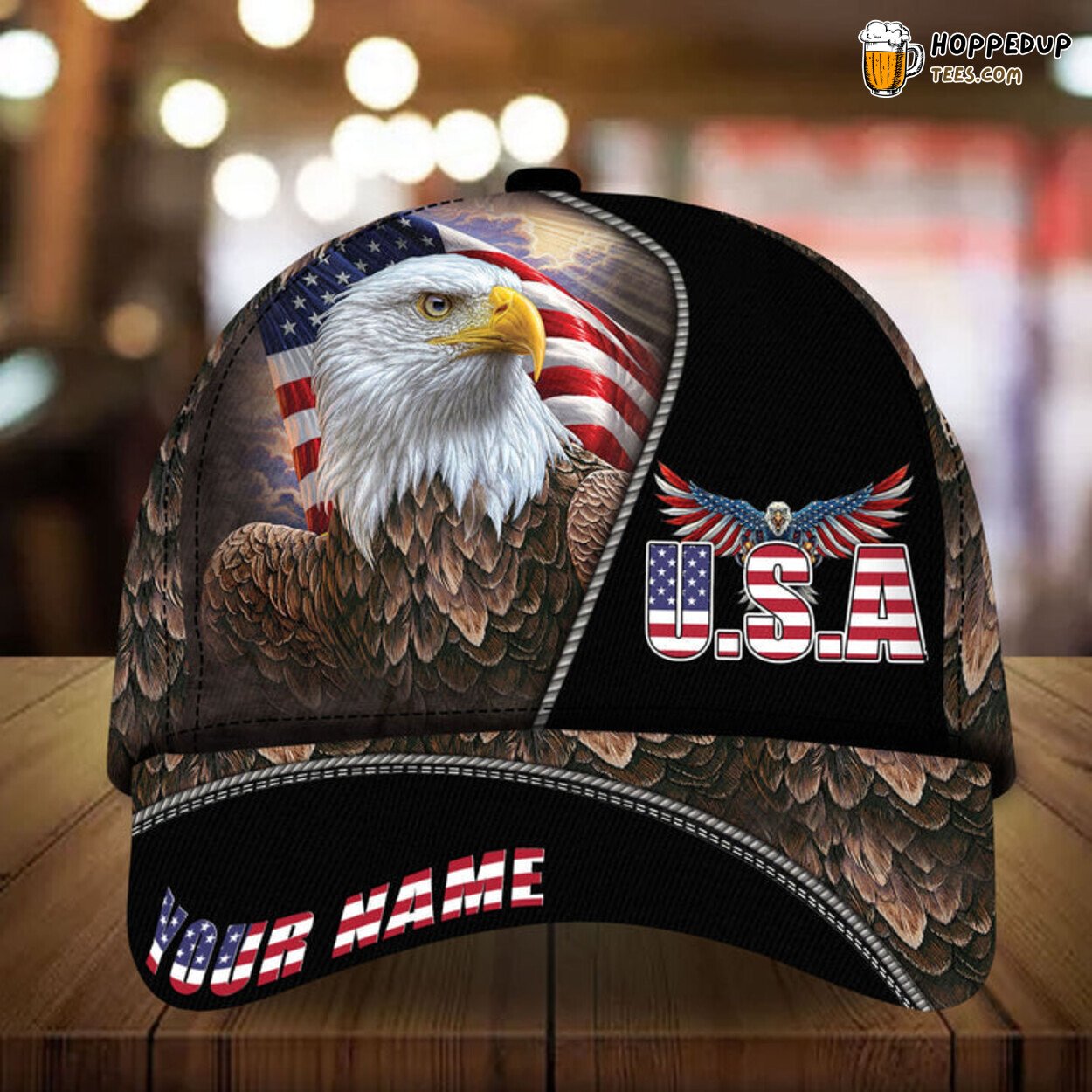 Patriotic American Eagle 3D Personalized Baseball Cap Unique Design Gift