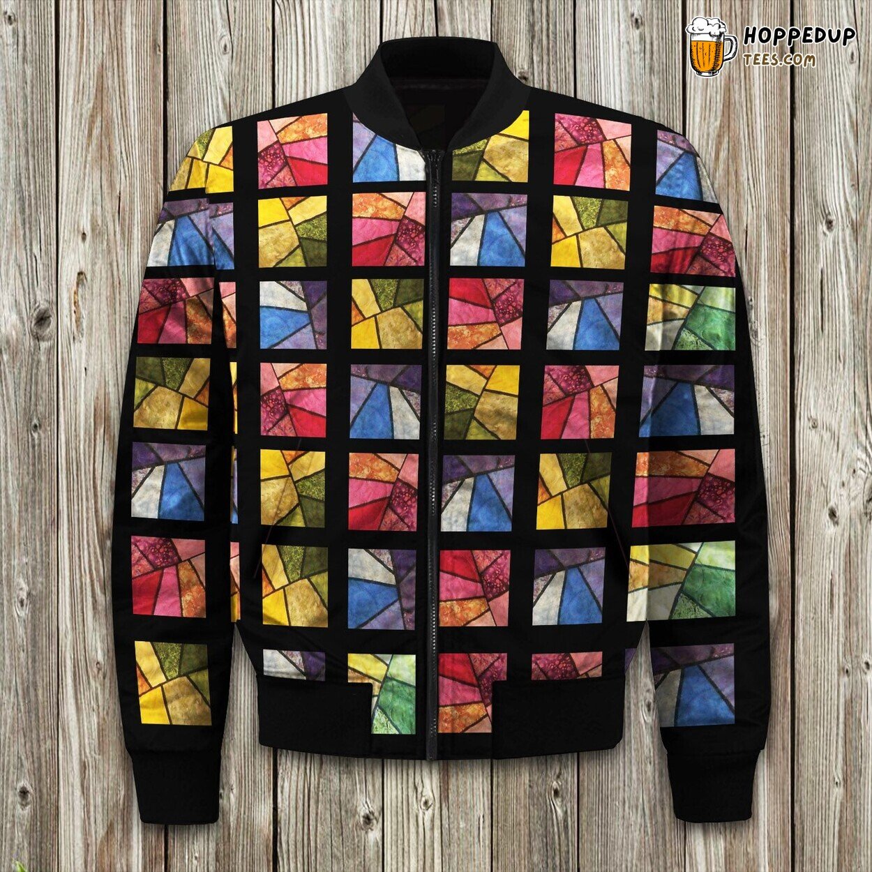 Patriotic American Flag Winter Bomber Jacket Tailored Unique Elegance