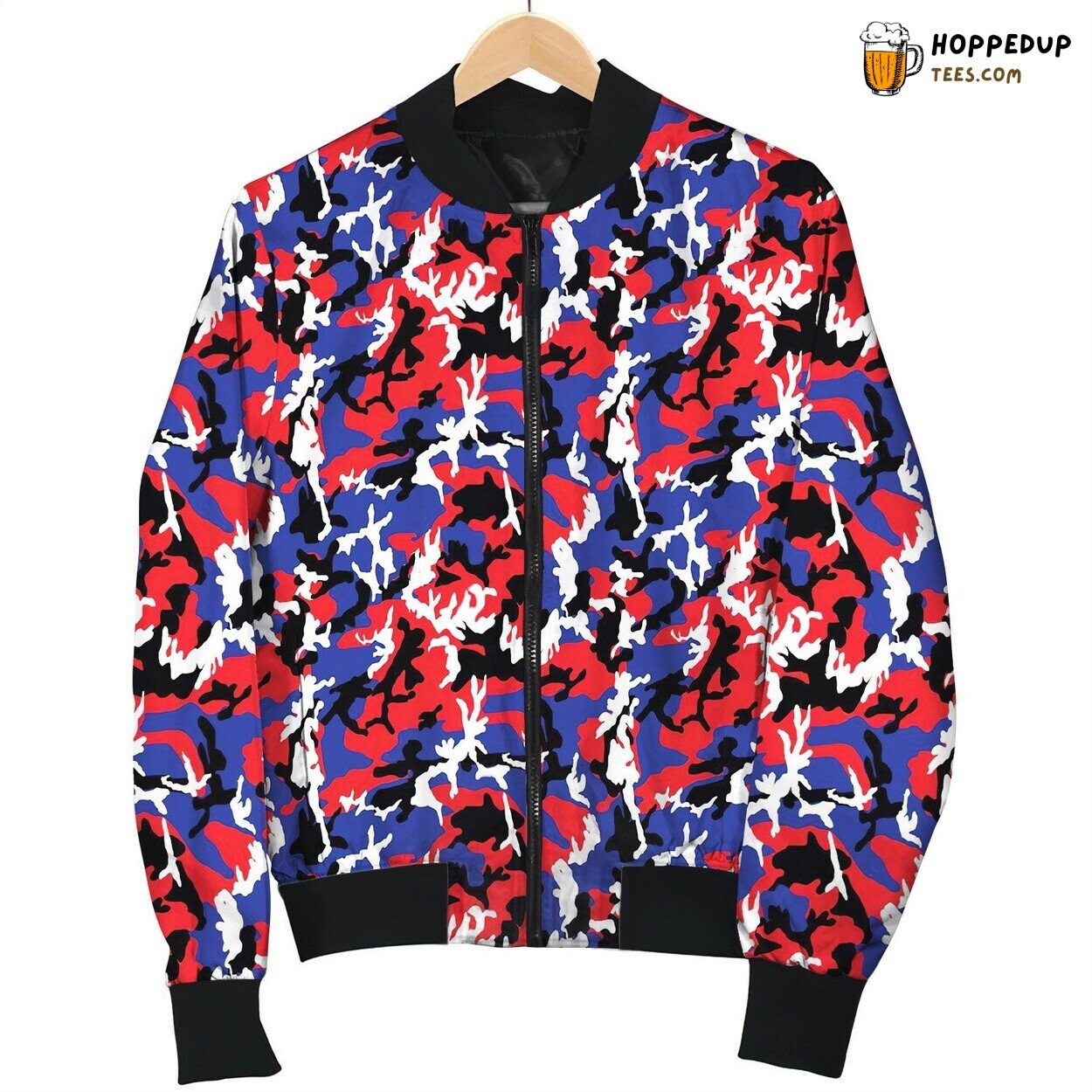 Patriotic Camouflage Design Winter Bomber Jacket Fashion Meets Pride