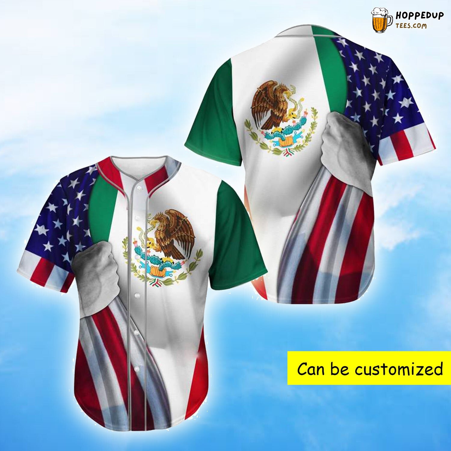 Patriotic Mexico Flag Emblem 3D Printed Baseball Jersey Shirt Patriotic Mexico Flag Emblem 3D Printed Baseball Jersey Shirt