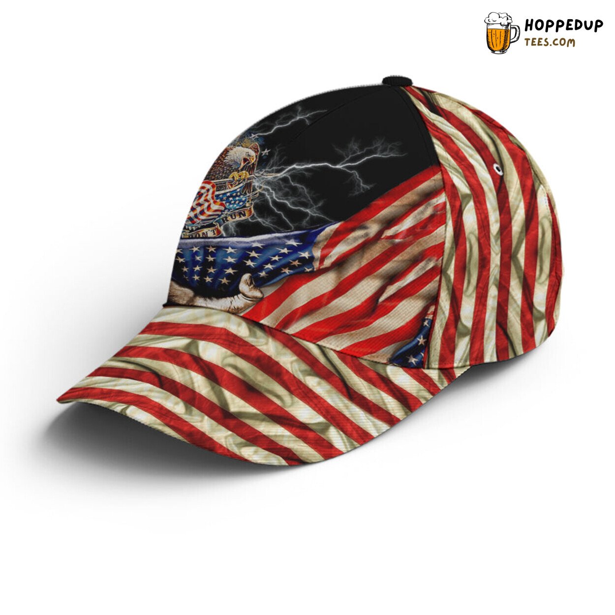 Patriotic Statement Colors Dont Run Eagle Flag Unique Baseball Cap