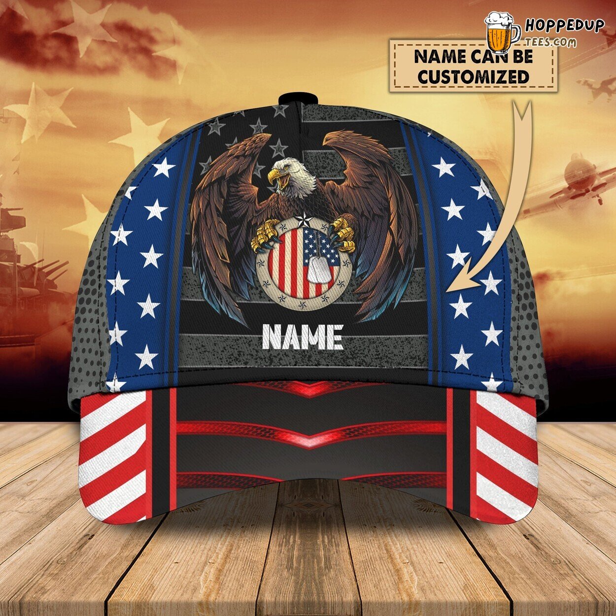 Patriotic Veteran 3D Classic Cap Personalized Name Unique Design Style