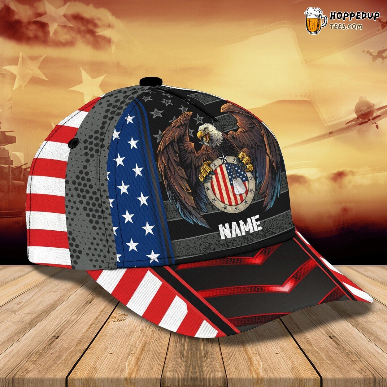 Patriotic Veteran 3D Classic Cap Personalized Name Unique Design Style