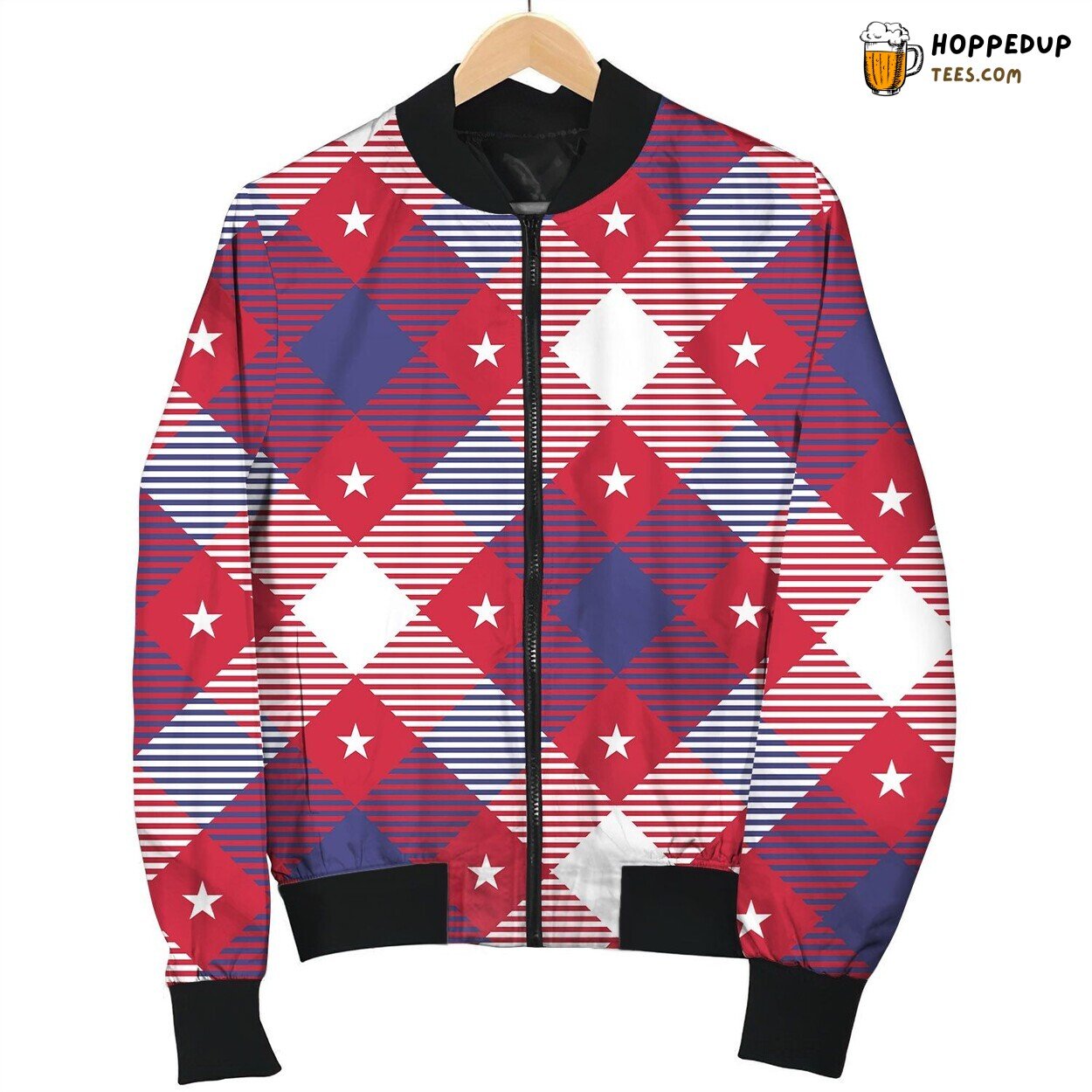 Patriotic Vintage Stars Bomber Jacket