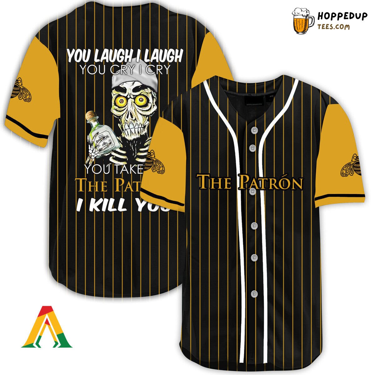 Patron Tequila Defender Baseball Jersey Laugh Cry Unique Design Edition