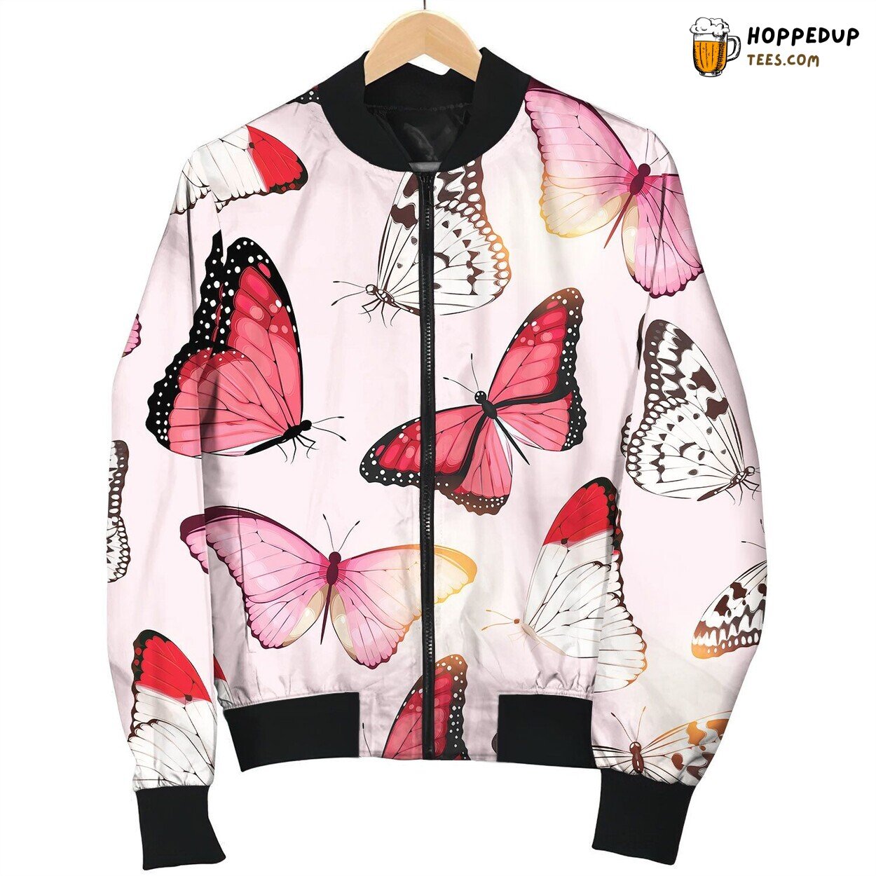 Pattern High Detailed Tropic Butterflyv Bomber Jacket