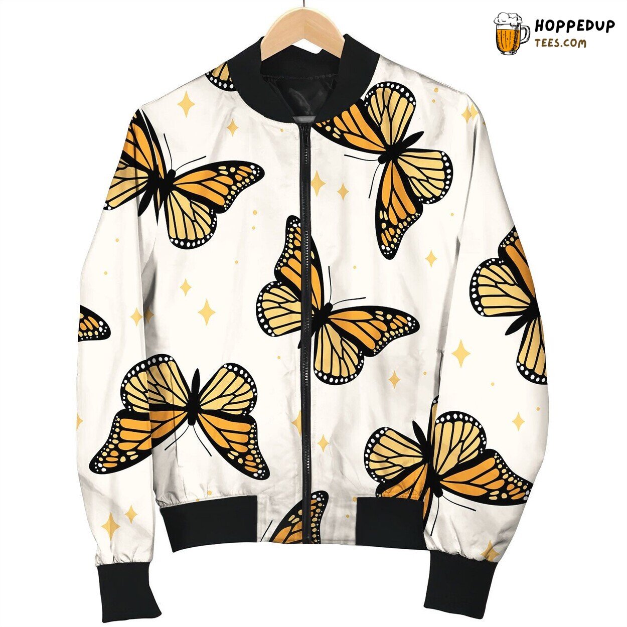 Pattern Monarch Butterflies Contemporary Composition Bomber Jacket