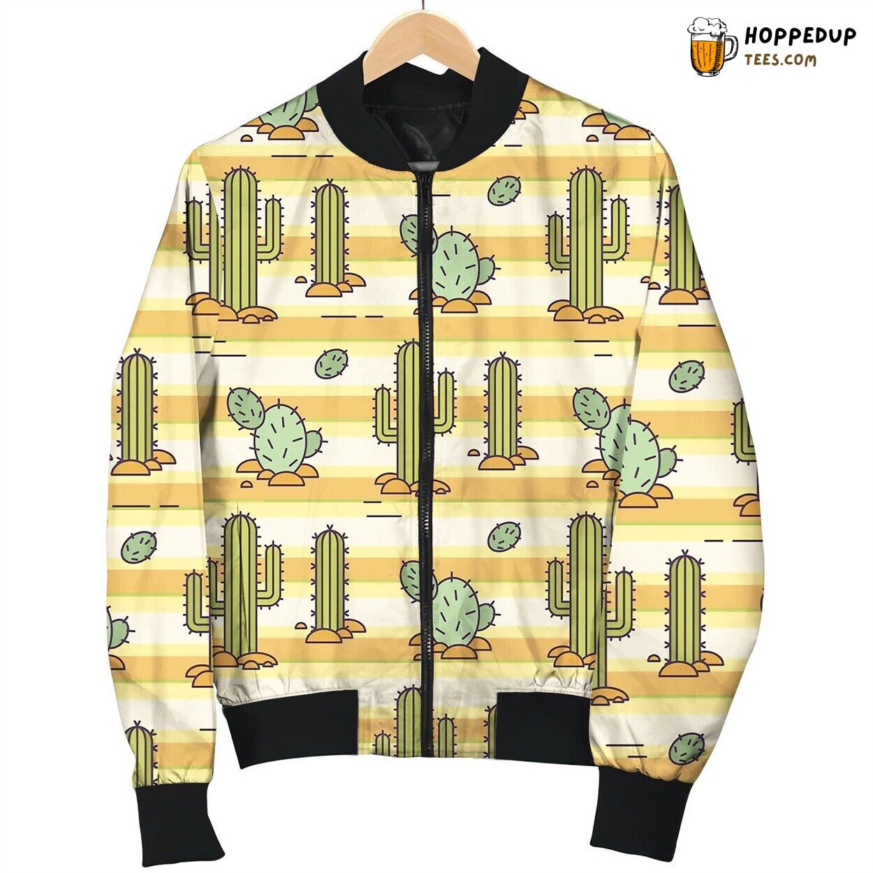 Pattern Of Cacti Linear Bomber Jacket