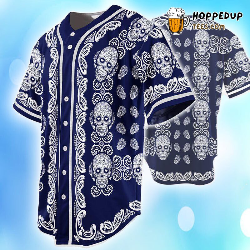 Pattern Skull Head Navy Baseball Tee Jersey Shirts 3D Pattern Skull Head Navy Baseball Tee Jersey Shirts 3D