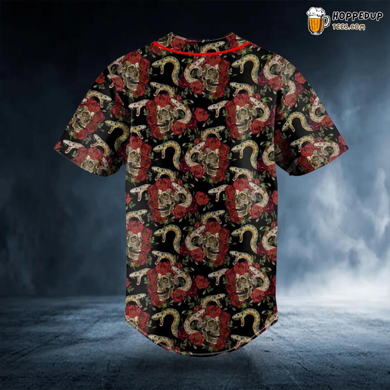 Pattern Snake Roses Sugar Skull Baseball Jersey Viking Tees 3D Print Exclusive
