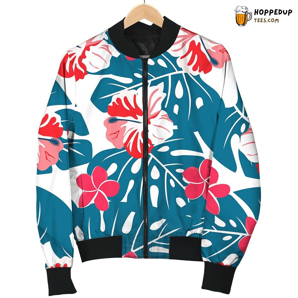 Pattern Tropical Mix Bomber Jacket
