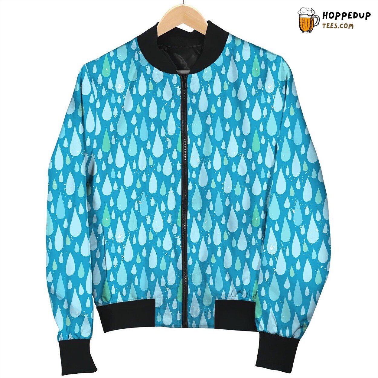 Pattern With Rain Drops In Tropical Colors Bomber Jacket