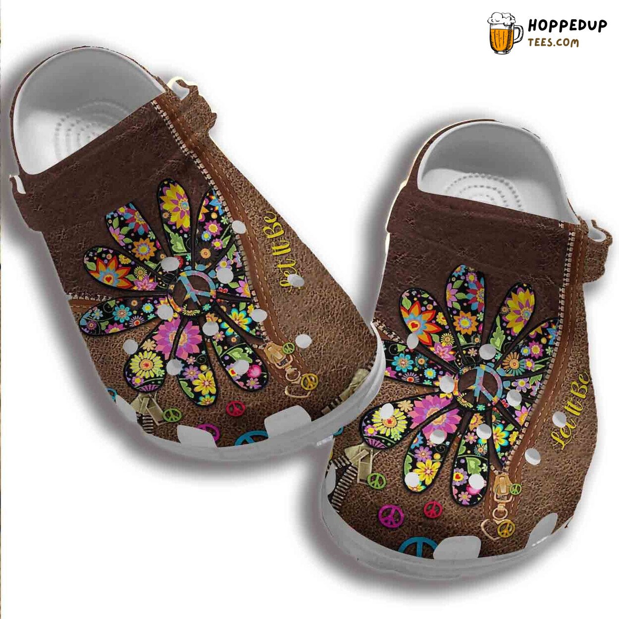 Peace Hippie Sunflower Croc Let It Be Shoes Gifts Son Daughter