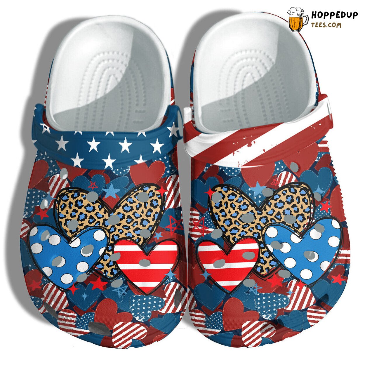 Peace Love Heart Sign 4th July Shoes Gift Niece Leopard Heart USA