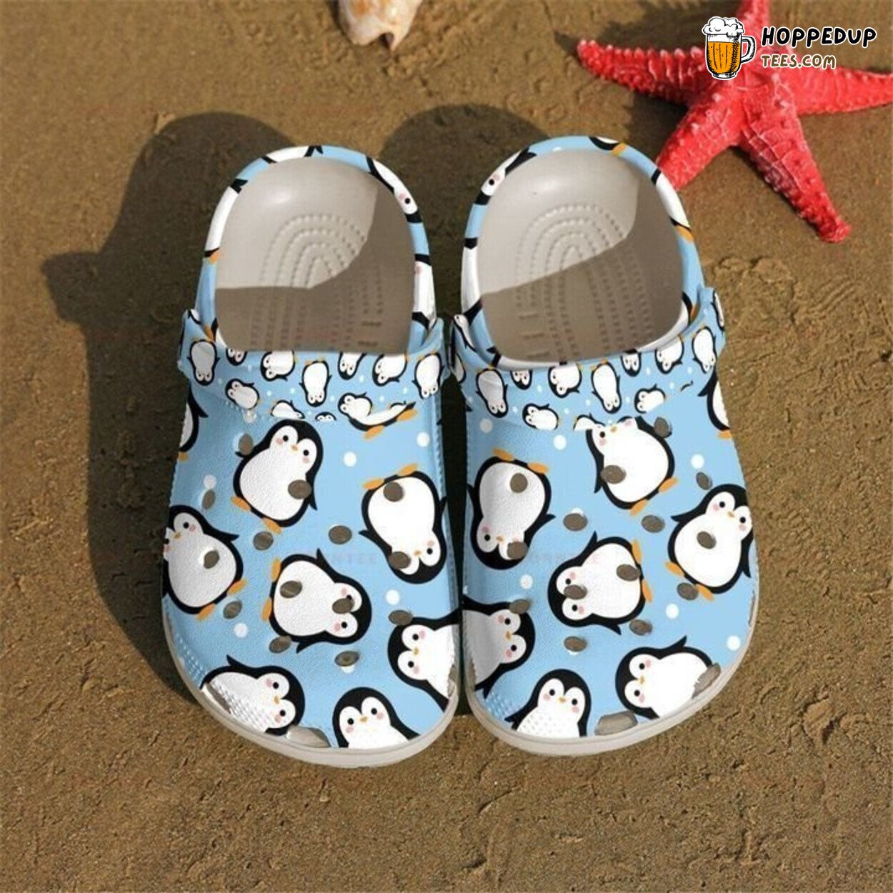 Penguin Cutie Ocean Lover Gift Themed Comfortable Unique Rubber Clogs