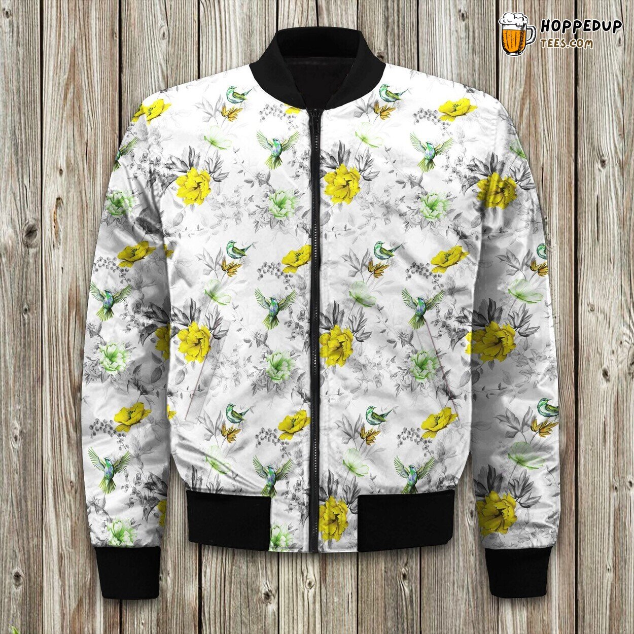Penrose Floral Design Winter Bomber Jacket Blooming Fashion Trend
