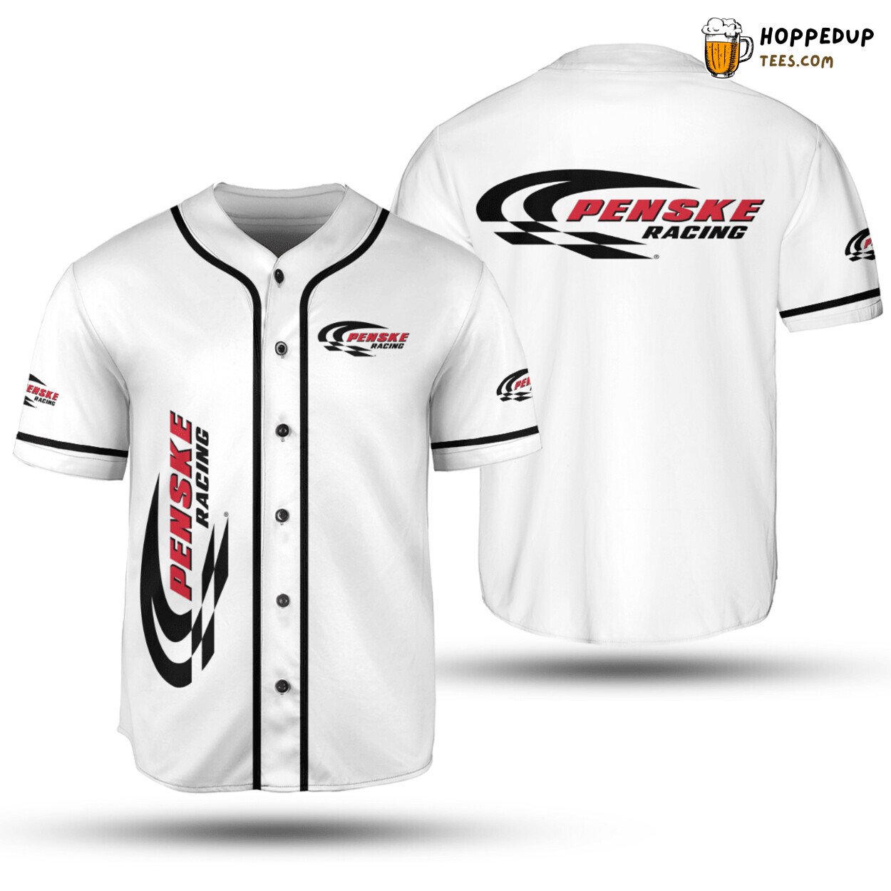 Penske Racing Baseball Jersey White Unisex Jersey Shirt