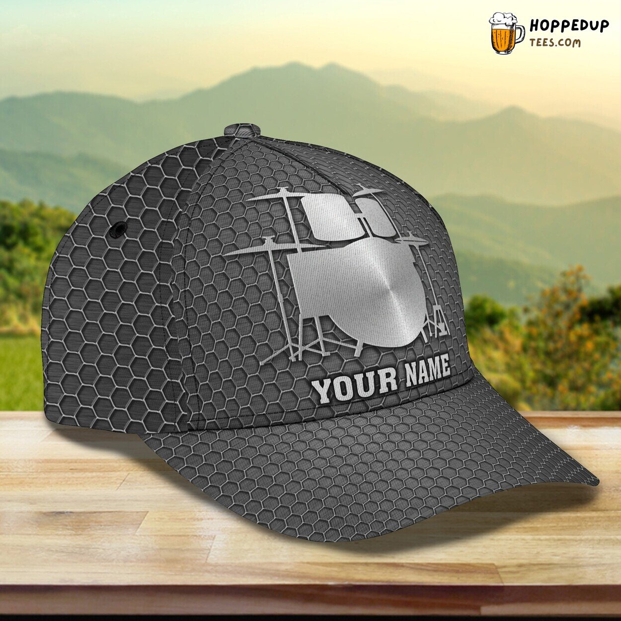 Percussive Melodies Personalized 3D Classic Cap Embracing Drums Harmony