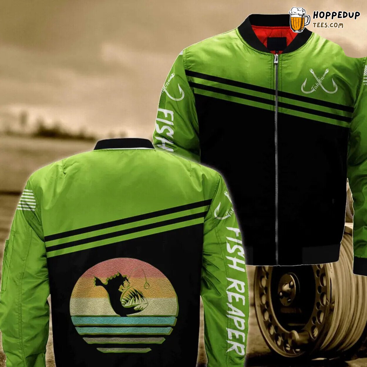 Pere Marquette River Anglerfish Fishing Vintage Gift Bomber Jacket