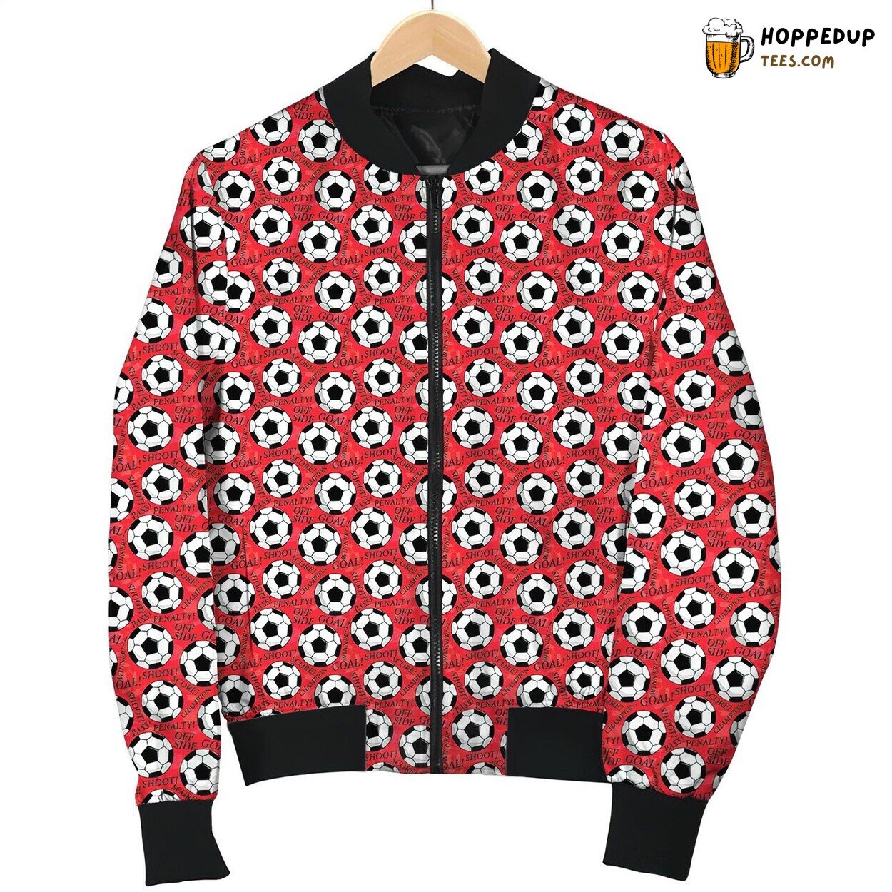 Perfect Soccer Goal Moment Winter Bomber Jacket Warm Tailored Design