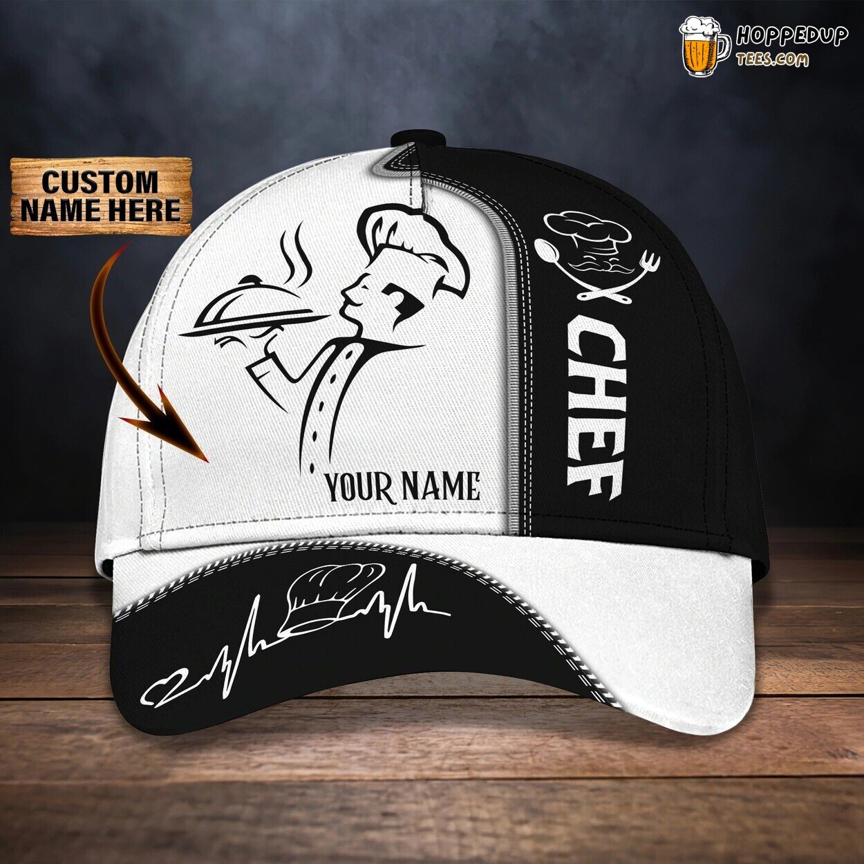 Personalized 3D Baseball Chef Caps Classic Master Chef Cooking Lover Hat