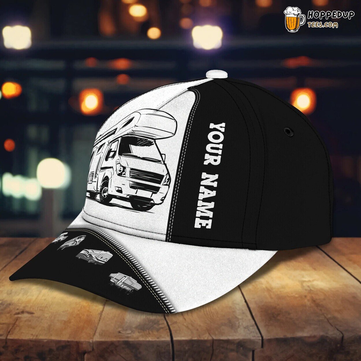 Personalized 3D Camping Baseball Cap Classic Camp Design Hat