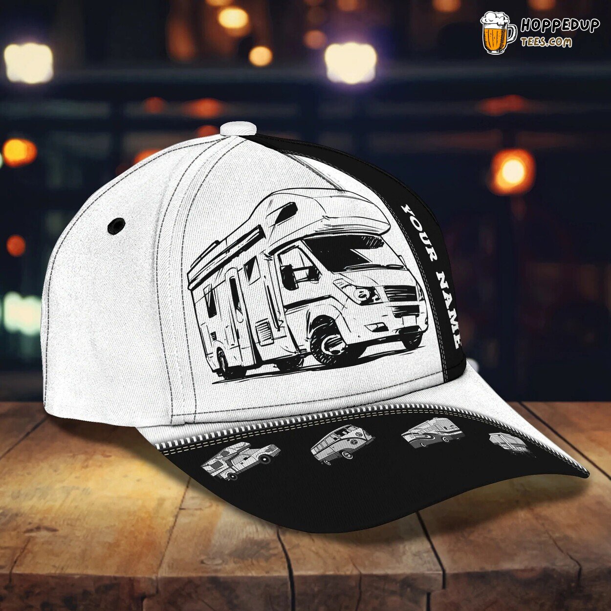 Personalized 3D Camping Baseball Cap Classic Camp Design Hat