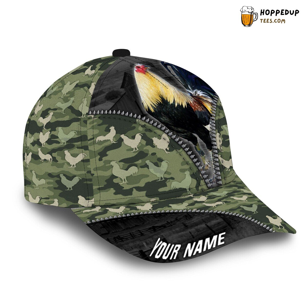 Personalized 3D Cap Camo Pattern Rooster Chicken Rooster Lover Gift Hat