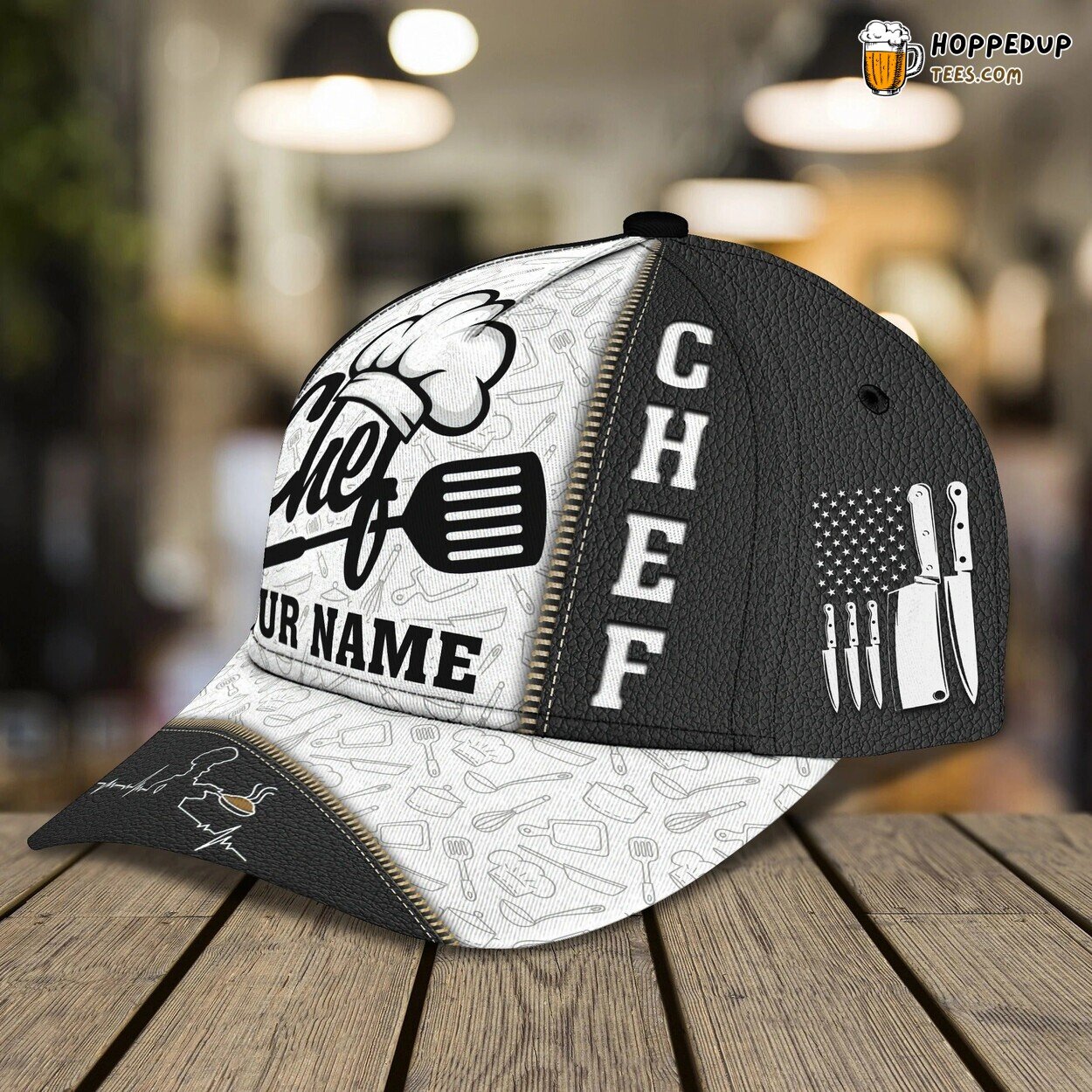 Personalized 3D Chef Cap Master Chef Birthday Classic Hat Unique Culinary Design
