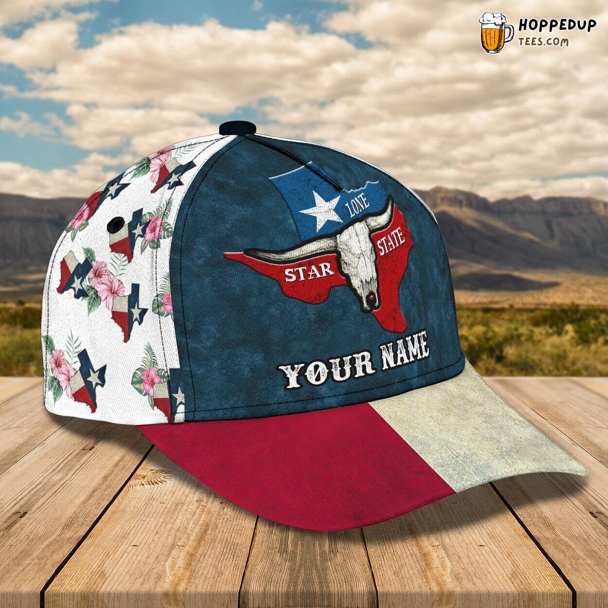 Personalized 3D Classic Texas Cap Unique Custom Name Distinctive Signature