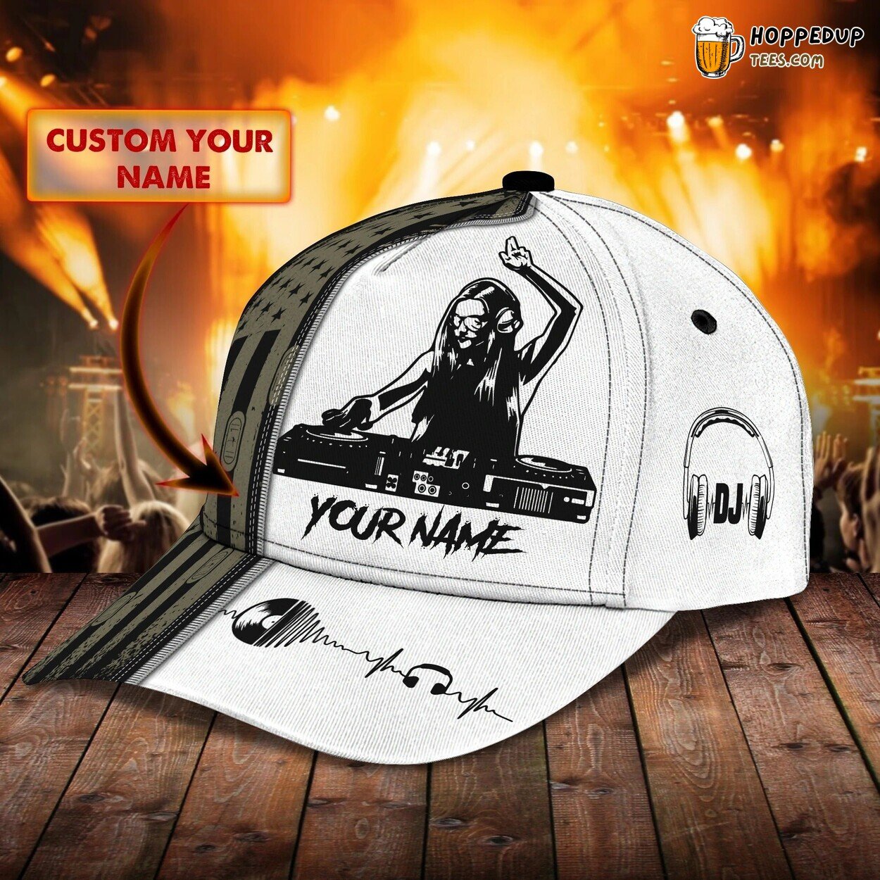 Personalized 3D DJ Baseball Cap Disc Jockey Deejay Men Women Unique Hat