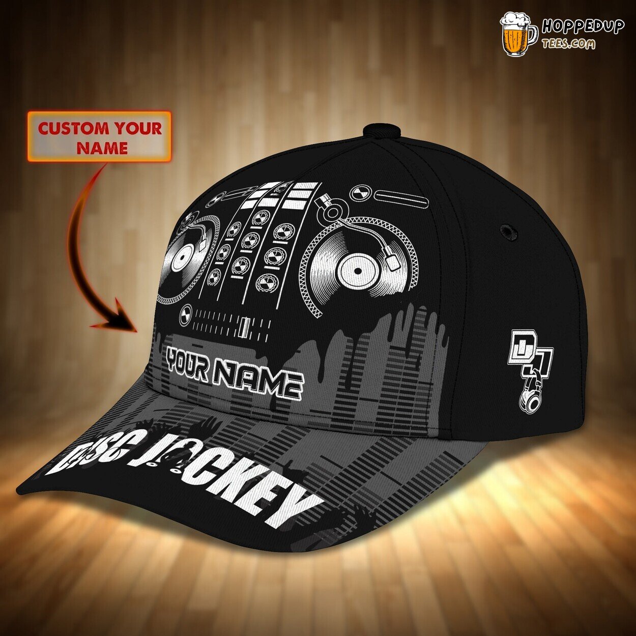 Personalized 3D DJ Cap Disc Jockey Design Music Lover Unique Hat Him Her