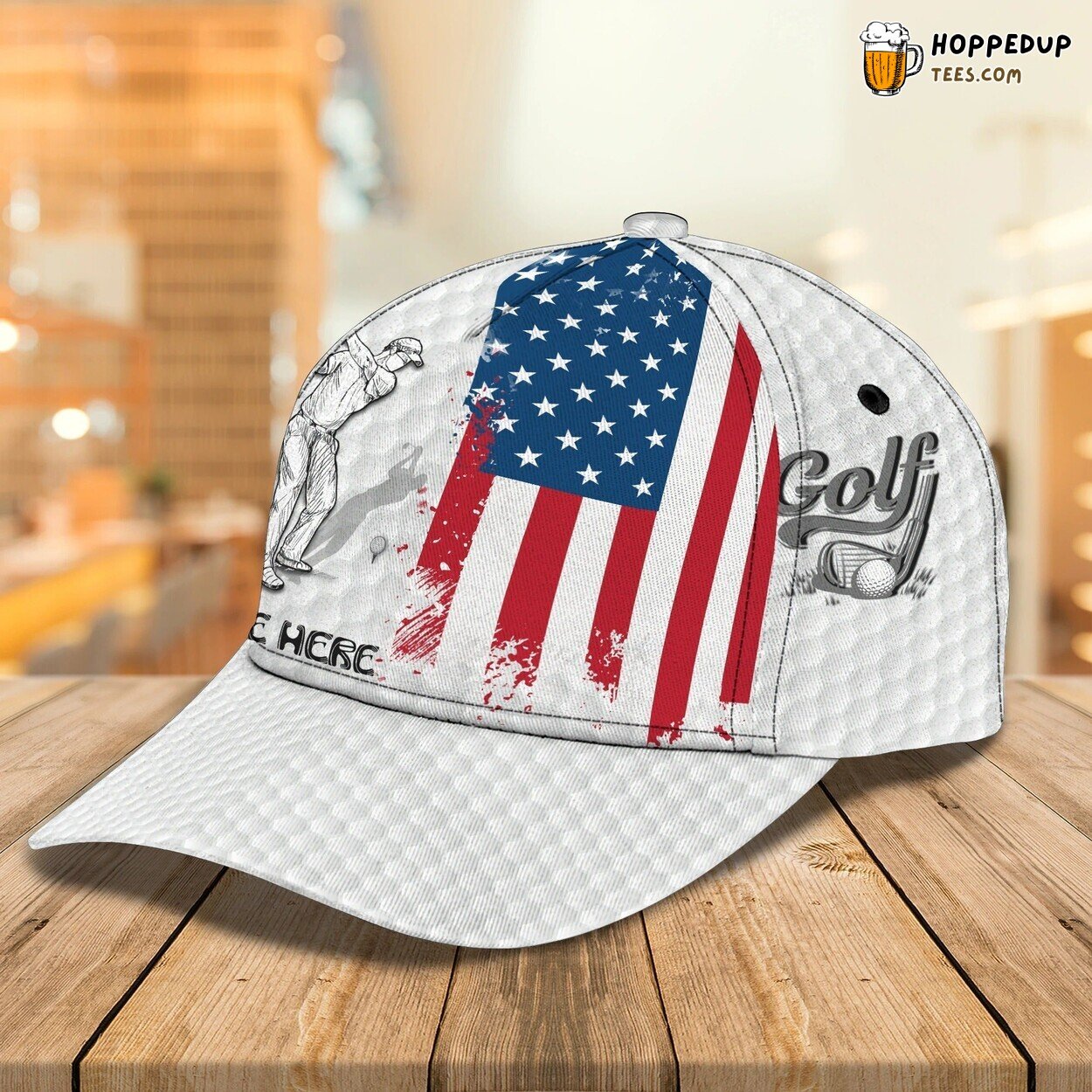 Personalized 3D Full Printed Cap Golfer Golf Men Caps Hat Cool American