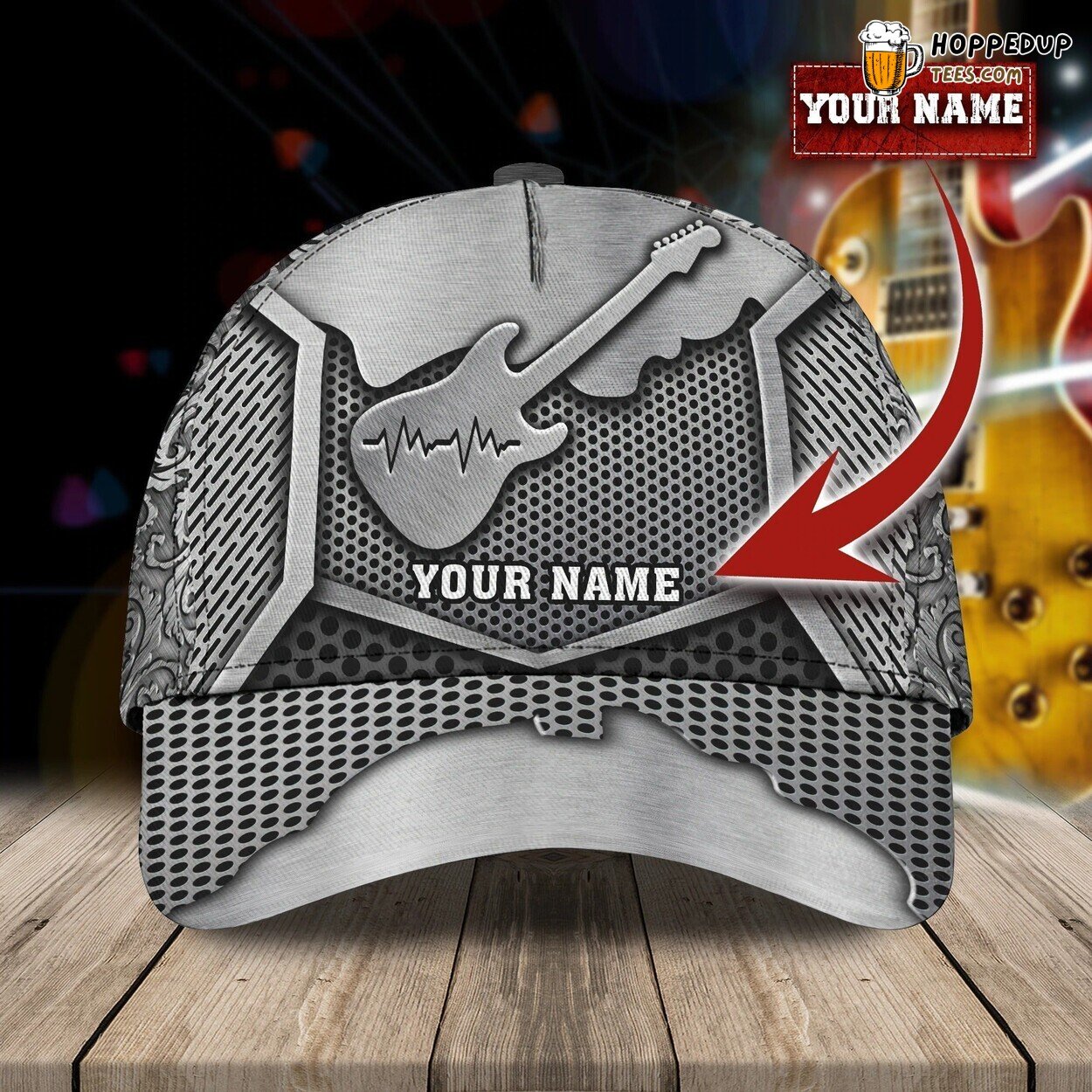Personalized 3D Guitar Cap Love Design Men Gift Unique Guitar Lover Baseball Hat Personalized 3D Guitar Cap Love Design Men Gift Unique Guitar Lover Baseball Hat