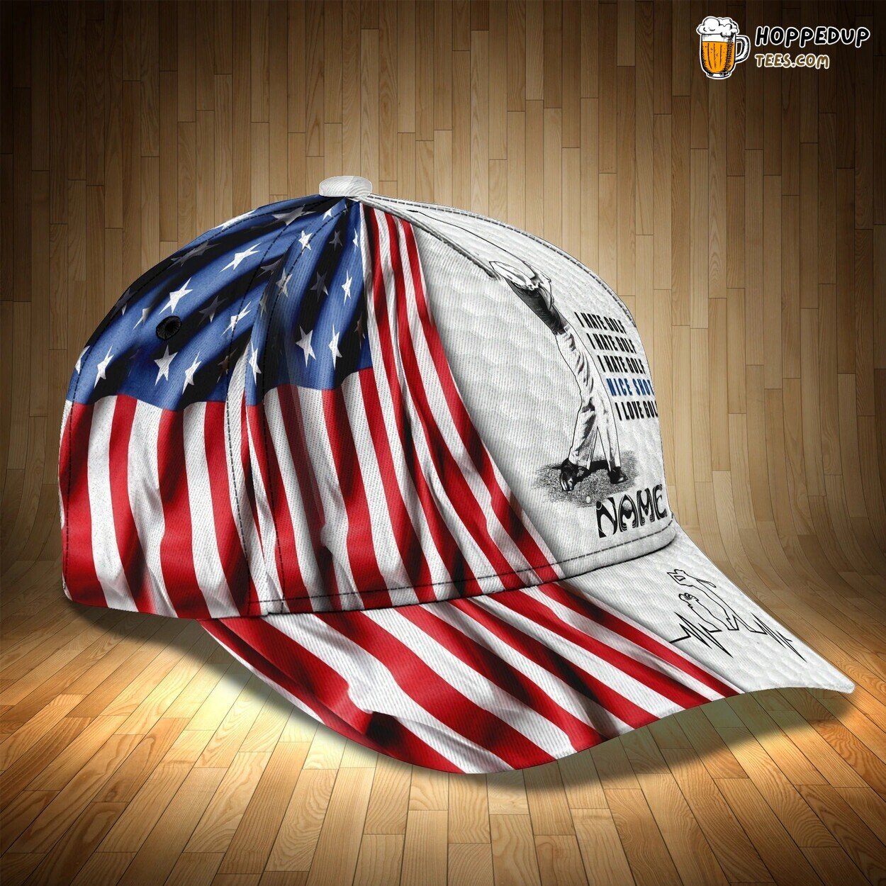 Personalized 3D Print Baseball Cap Golf Men Ideal Man’s Golfing Love Hat Gift
