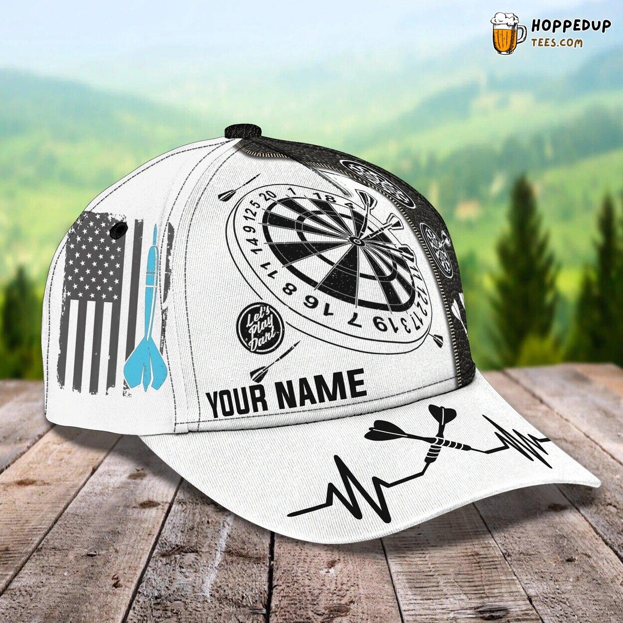 Personalized 3D Print Dart Cap Men Woman Dart Lover Gift Dart Hat Classic