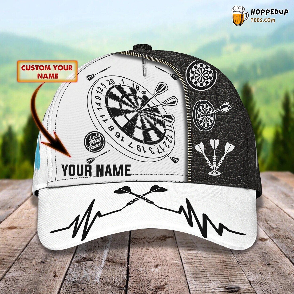 Personalized 3D Print Dart Cap Men Woman Dart Lover Gift Dart Hat Classic